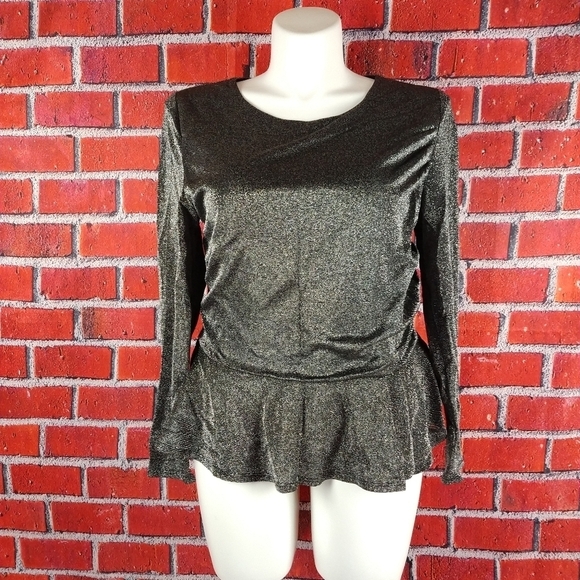 INC International Concepts Draped Metallic top - Picture 4 of 9